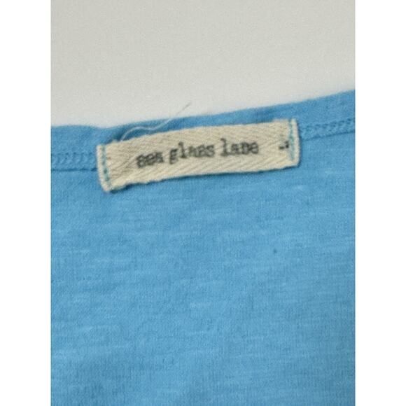 Sea Glass Lane Linen Blend Midi Dress Blue Sleeveless USA MADE L - Picture 5 of 7